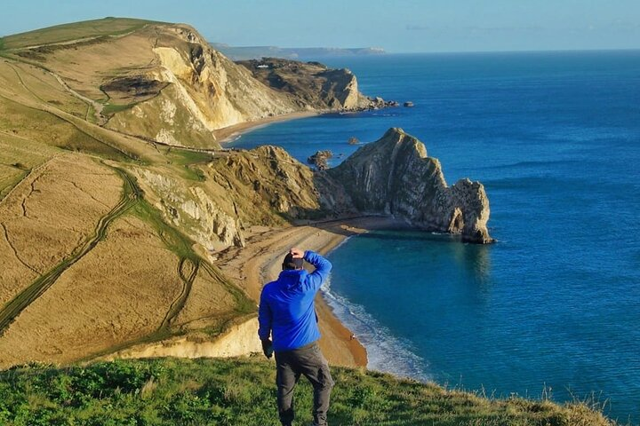 Our guide at the Jurassic Coast.